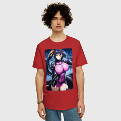 Футболка оверсайз мужская Акэно dxd в форме шпиона, цвет: красный — фото 2