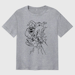 Мужская футболка оверсайз Земляной червяк Джим стреляет