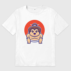 Мужская футболка оверсайз Маленький сумоист