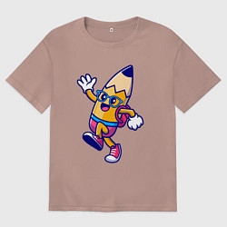 Мужская футболка оверсайз Карандаш ученик