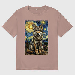 Мужская футболка оверсайз Волчонок Ван Гог