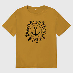 Мужская футболка оверсайз Есть спать пляж повтор