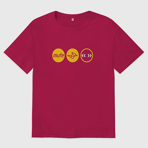 Мужская футболка оверсайз Depeche Mode - mute records ltd / Маджента – фото 1