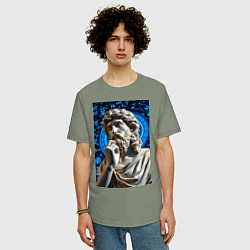 Футболка оверсайз мужская Античность и математика, цвет: авокадо — фото 2