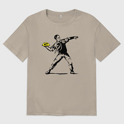 Футболка оверсайз мужская Дуайт Шрут и желе, цвет: миндальный