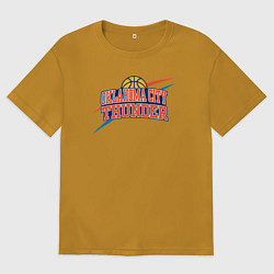 Футболка оверсайз мужская NBA Oklahoma, цвет: горчичный