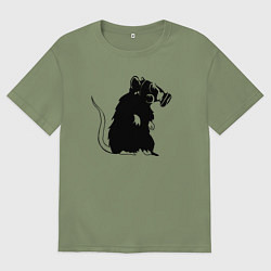 Мужская футболка оверсайз Gas rat