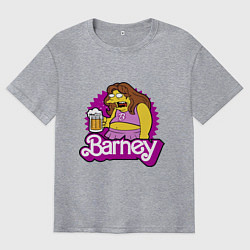 Мужская футболка оверсайз Barney with beer