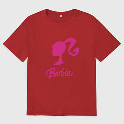 Футболка оверсайз мужская Барби кукла, цвет: красный