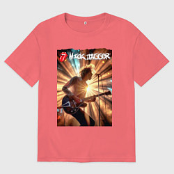 Мужская футболка оверсайз Mick Jagger - lead singer of The Rolling Stones