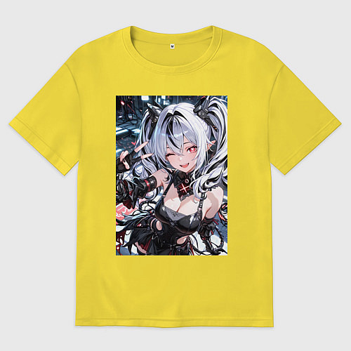 Мужская футболка оверсайз Jetavie Punishing Gray Raven / Желтый – фото 1