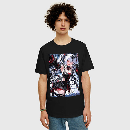 Мужская футболка оверсайз Jetavie Punishing Gray Raven / Черный – фото 3