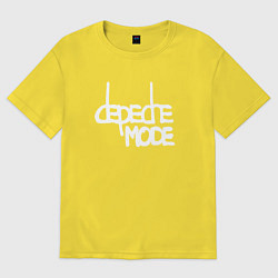 Футболка оверсайз мужская Depeche Mode - exciter logo, цвет: желтый