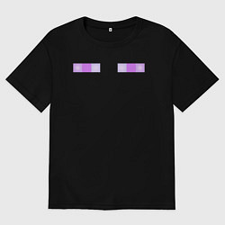 Футболка оверсайз мужская Enderman Minecraft, цвет: черный