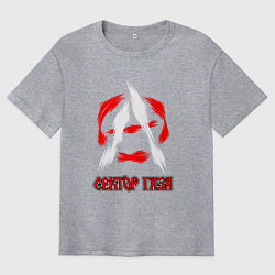 Мужская футболка оверсайз Анархия Сектор газа