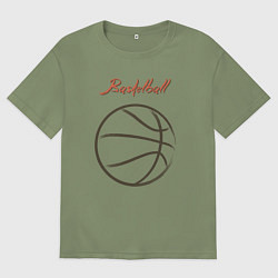 Футболка оверсайз мужская Basketball vibe, цвет: авокадо