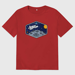 Мужская футболка оверсайз Лунный шаттл