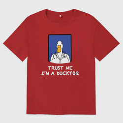Мужская футболка оверсайз Доктор утка