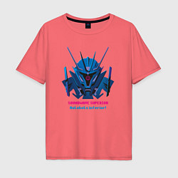 Футболка оверсайз мужская Soundwave superior, цвет: коралловый