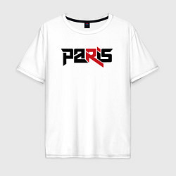 Футболка оверсайз мужская Paris, цвет: белый