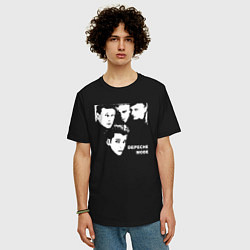 Футболка оверсайз мужская Depeche mode faces, цвет: черный — фото 2