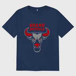 Футболка оверсайз мужская Grand Buffalo, цвет: тёмно-синий