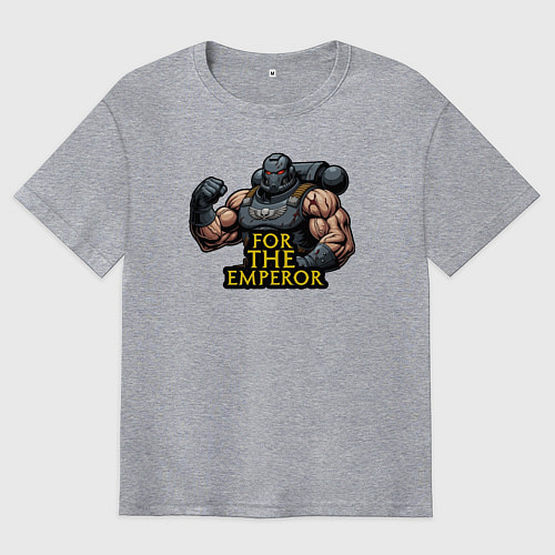 Мужская футболка оверсайз За императора Warhammer 40k / Меланж – фото 1