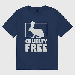 Футболка оверсайз мужская Нет жестокости, цвет: тёмно-синий
