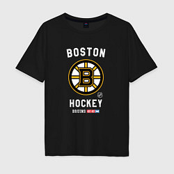 Футболка оверсайз мужская Boston Bruins team NHL, цвет: черный