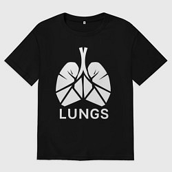 Футболка оверсайз мужская Легкие сигментарно, цвет: черный