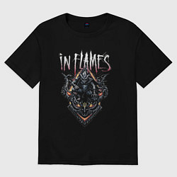 Футболка оверсайз мужская In Flames Mask, цвет: черный