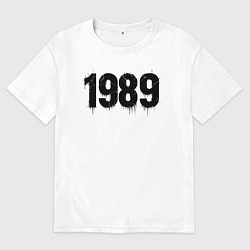 Мужская футболка оверсайз 1989 год расшерканый