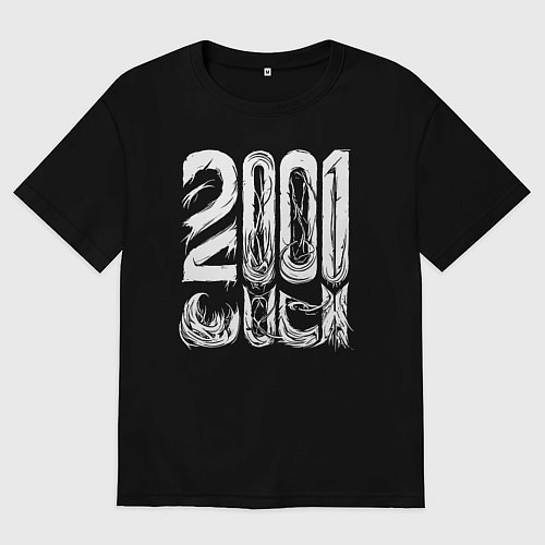 Мужская футболка оверсайз 2001 одиссея / Черный – фото 1