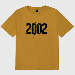 Футболка оверсайз мужская Разрушенный 2002, цвет: горчичный