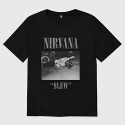 Футболка оверсайз мужская Nirvana blew, цвет: черный