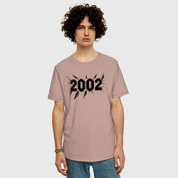 Футболка оверсайз мужская Разрыв времени 2002, цвет: пыльно-розовый — фото 2