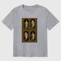 Мужская футболка оверсайз Astro золотая рамка