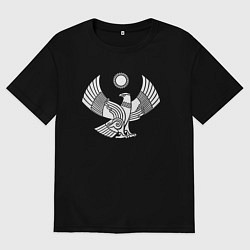 Футболка оверсайз мужская Дагестанский герб, цвет: черный