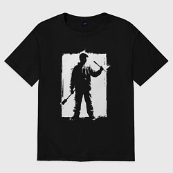 Мужская футболка оверсайз Художник в белом штрихе