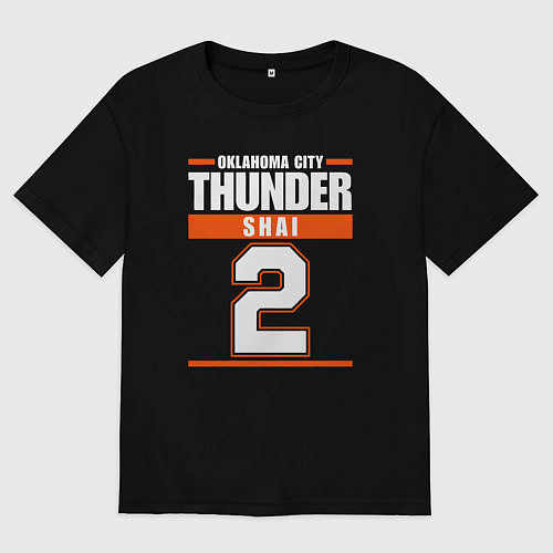 Мужская футболка оверсайз Shai - Oklahoma Thunder / Черный – фото 1