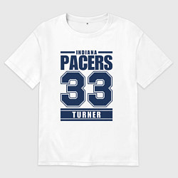 Футболка оверсайз мужская Indiana - Myles Turner, цвет: белый
