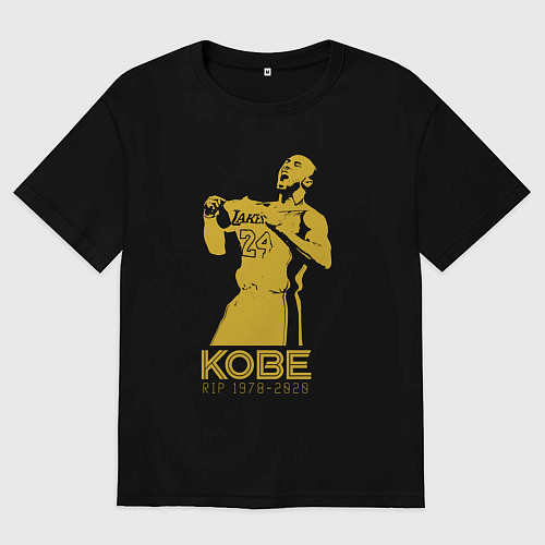Мужская футболка оверсайз Kobe - Lakers / Черный – фото 1