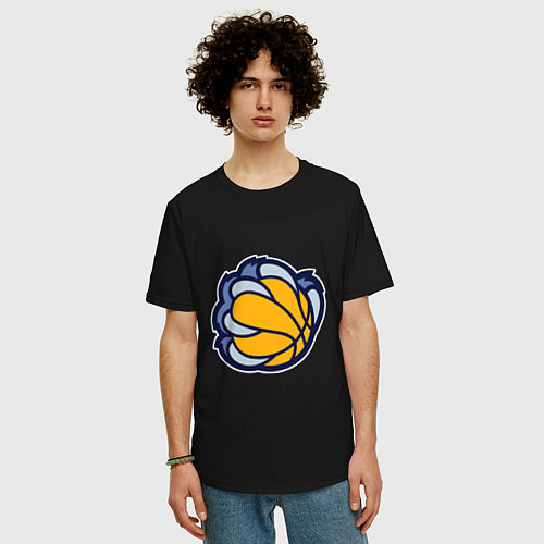 Мужская футболка оверсайз Memphis Grizzlies / Черный – фото 3