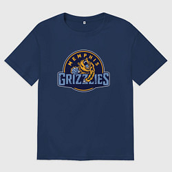 Футболка оверсайз мужская Memphis Grizzlies - NBA, цвет: тёмно-синий