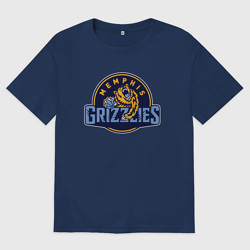 Мужская футболка оверсайз Memphis Grizzlies - NBA / Тёмно-синий – фото 1