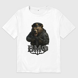 Мужская футболка оверсайз ВМФ медведь пехотинец