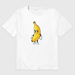 Футболка оверсайз мужская Озорной банан, цвет: белый