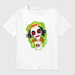 Футболка оверсайз мужская Пила весельчак, цвет: белый