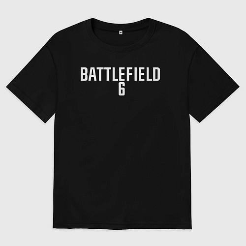 Мужская футболка оверсайз Battlefield 6 logo / Черный – фото 1