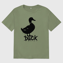Мужская футболка оверсайз Граффити утка